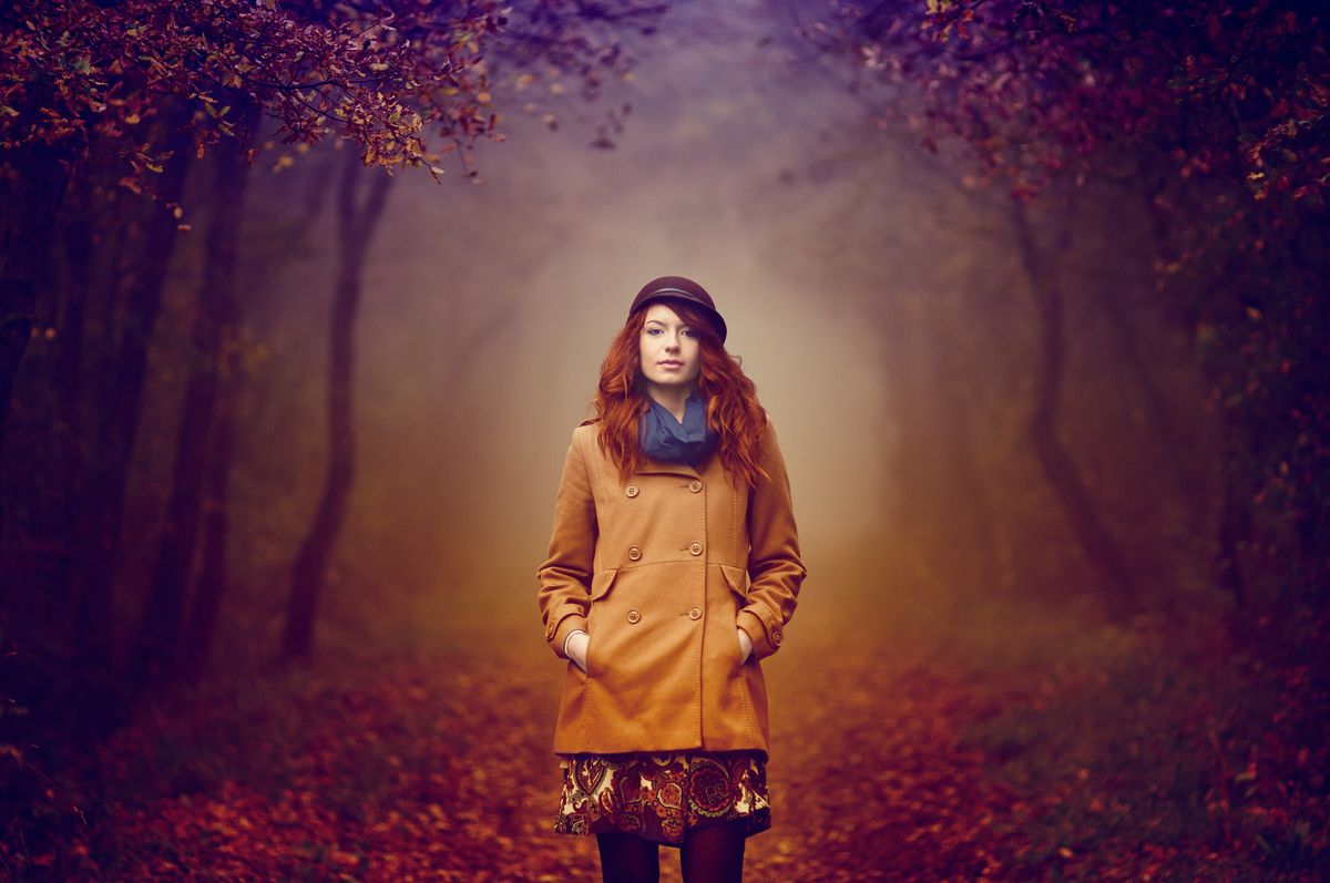 Portrait of Sandra in autumn