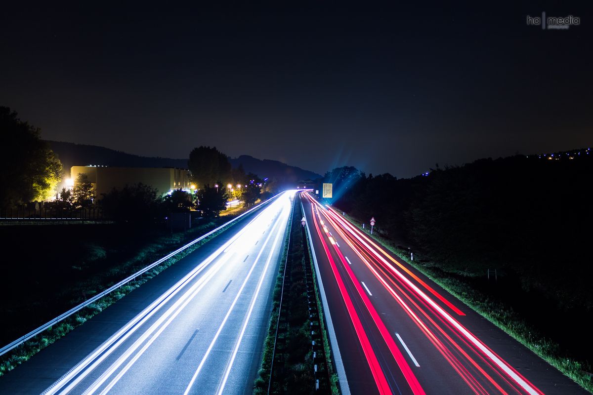 road at night