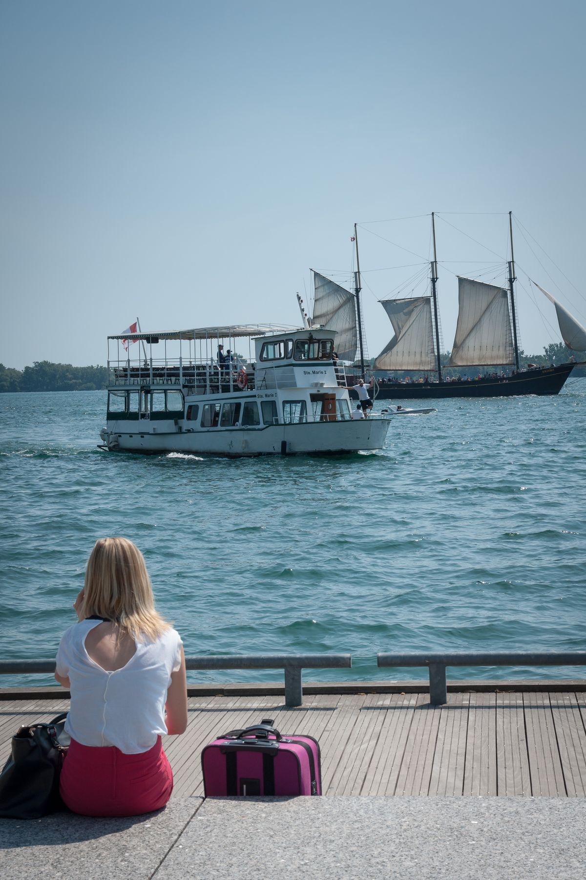 On the dock