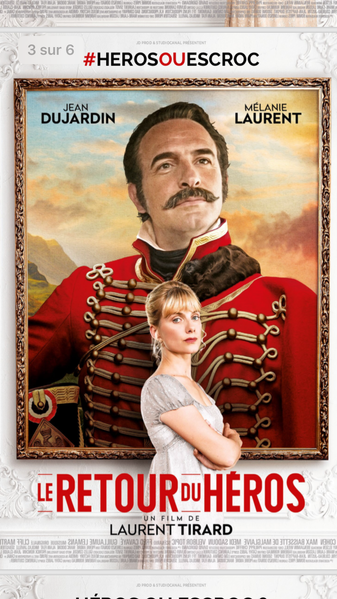 ©Christophe Brachet, affiche du film Le Retour du Héros avec Jean Dujardin et Mélanie Laurent (shooted with A7RIII)