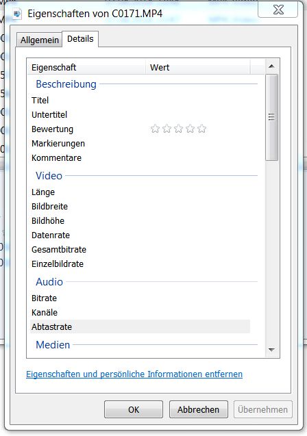 Dateieigenschaften  / Details