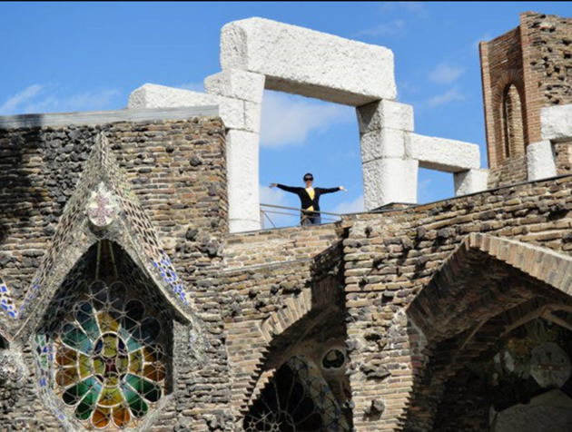 Another amazing Gaudi building at Colonia Guell by A Fenty Taken with Sony DSC TX9