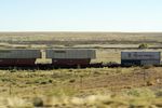 Effizienter Container Transport via Eisenbahn östlich von Fort Sumner (New Mexico)