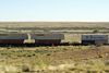 Effizienter Container Transport via Eisenbahn östlich von Fort Sumner (New Mexico)
