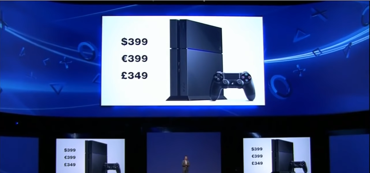 Regionale Preise der PS4 (Screenshot aus der Aufzeichnung der Pressekonferenz)