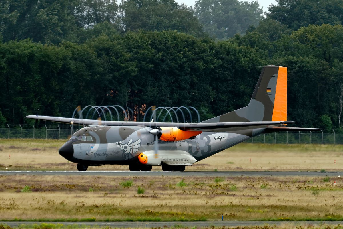 Start der 50+40 C-160D Transall LTG-63 / Location : Goodbye Transall Süd-Tour : FMO ( Flughafen Münster/Osnabrück ).