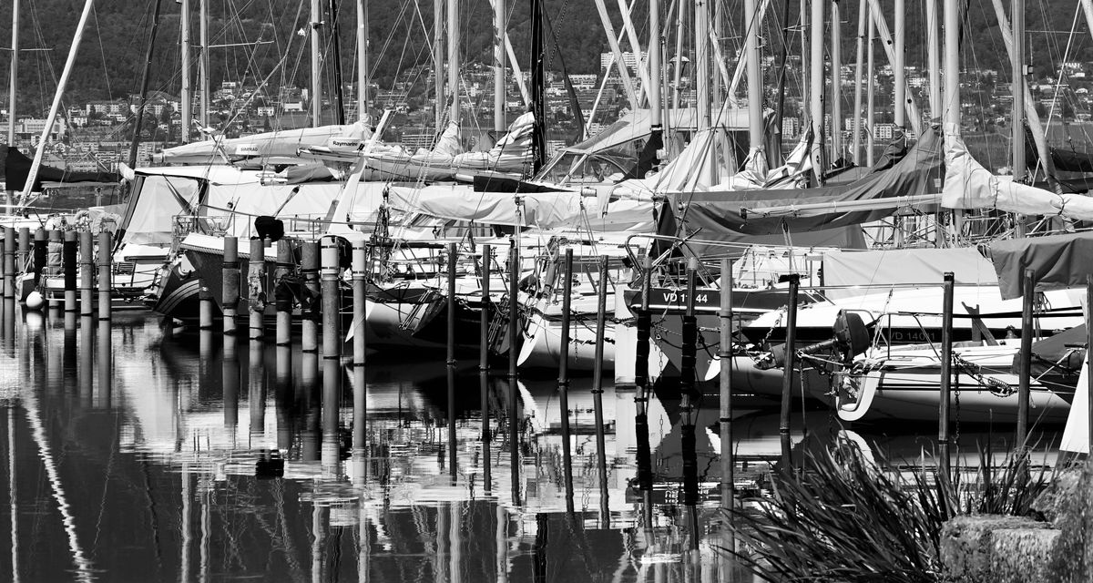 stangen ,pfähle, seile-boote