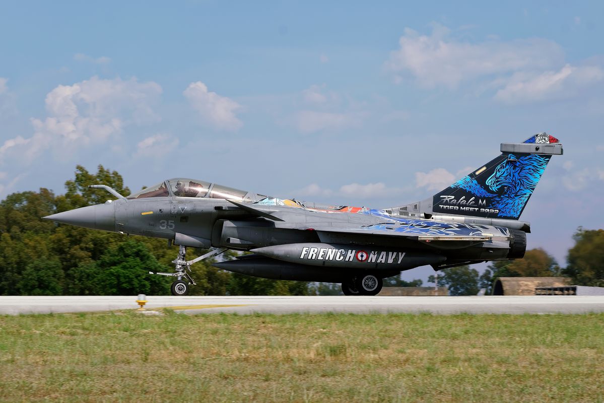 35 / Rafale M  / Marine Nationale 11F / c/s "Rafale M TIGER MEET 2022". Location : NATO Tiger Meet 2022 auf der Araxos AB