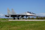 Die SB234 / Sukhoi Su-30MKI / NATO Reporting Name: Flanker / no mks / 222 Sqn Taxiing zur Startbahn. Location : exercise Iniohos 2023 / Andravida Air Base / Air Tactics Center (ATC