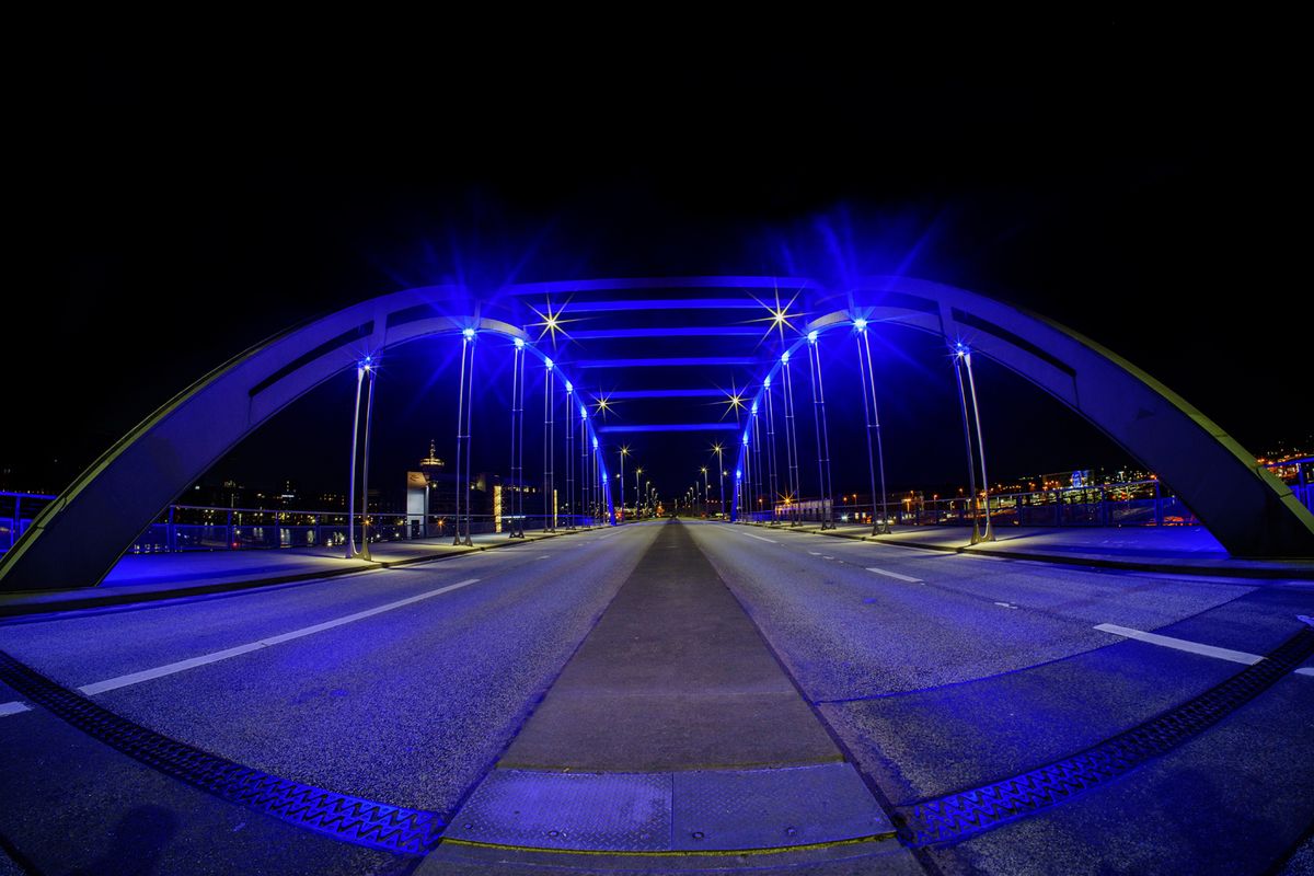 Brücke Nachts Kiel 10mm