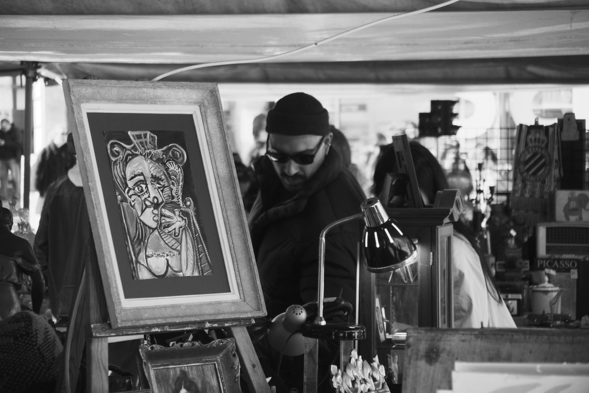 portraits auf dem flohmarkt