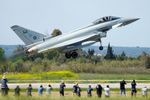 Arrival von der, 313 Typhoon F2  3 Sqn Location : Spotter Day (10.04.2024) zu exercise Iniohos 2024 in Andravida