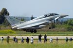 Arrival von der, 1020 Typhoon T3 10 Sqn /  Location : Spotter Day (10.04.2024) zu exercise Iniohos 2024 in Andravida