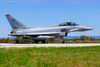 Die 1018 Typhoon F2 10 Sqn beim Taxying.  Location : Spotter Day (10.04.2024) zu der exercise Iniohos 2024 in Andravida