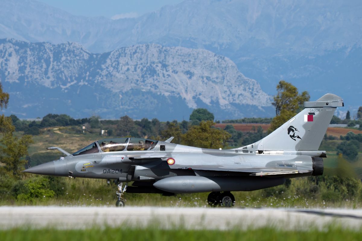 Arrival von der QA204, Rafale DQ / 1 Sqn (Qatar Emiri Air Force / Flying Wing 6 / Al Adiyat) Location : Spotter Day (10.04.2024) zu der exercise Iniohos 2024 in Andravida