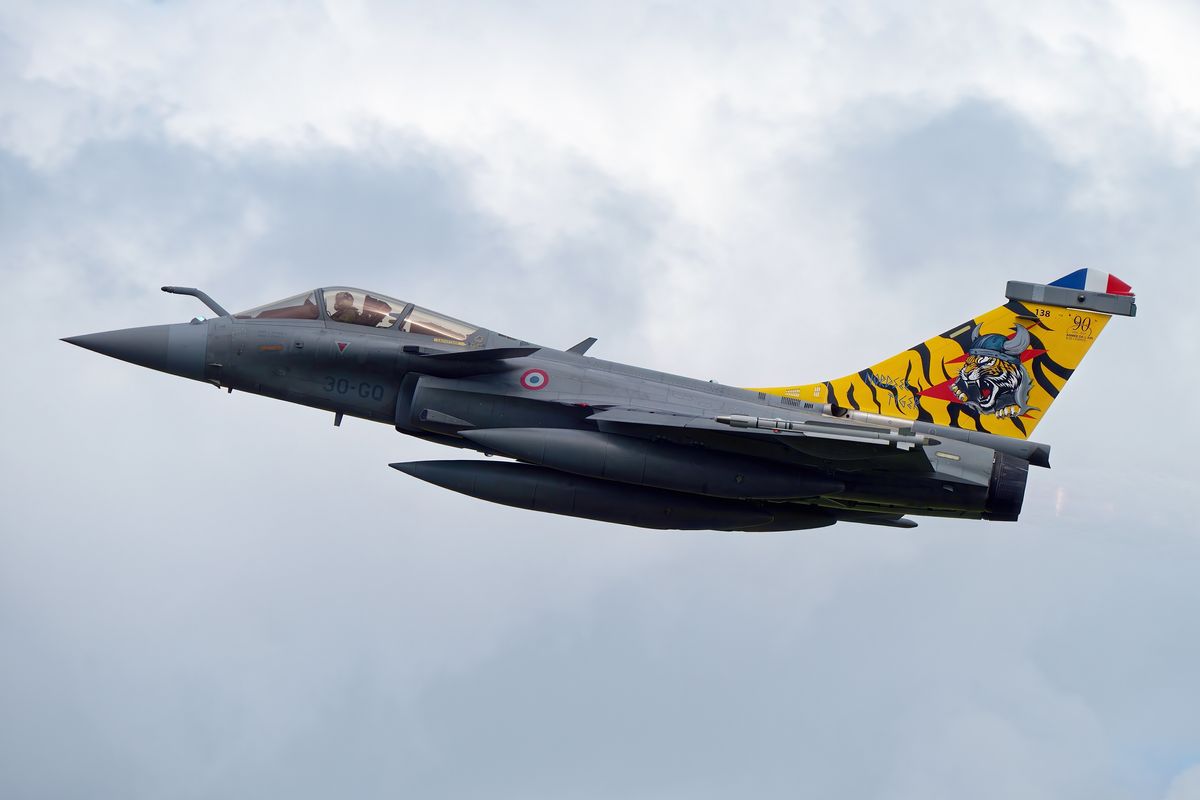 NTM 2024-12  Die 138 / 30-GQ Rafale C von EC03.030 mit c/s NTM 2024 "Nordsee Tiger" beim Take-off. Location : Nato Tiger Meet 2024 auf dem Fliegerhorst Schleswig-Jagel