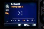 Das Menü zeigt, dass der Tracking AF Spot M eingestellt ist.