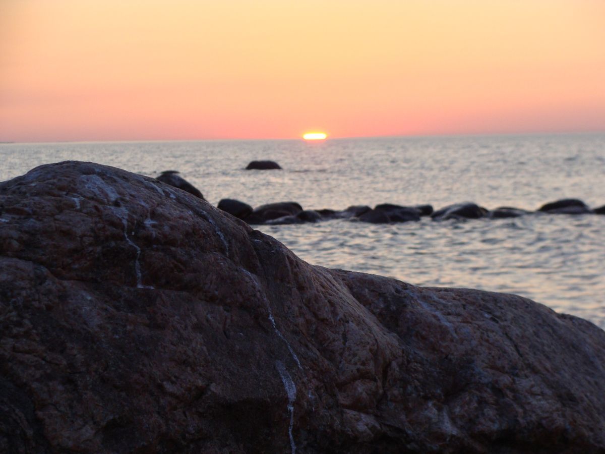 Sunset on the beach in Kurland (Latvia)